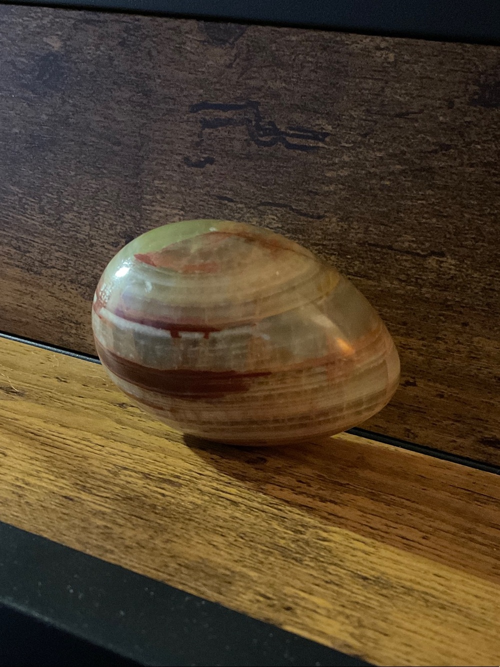 Banded Red Onyx Stone Egg